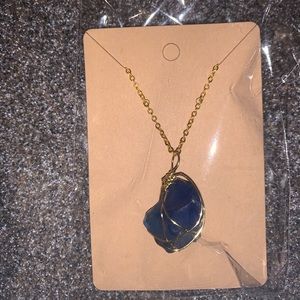sea glass gold plated chain necklaces